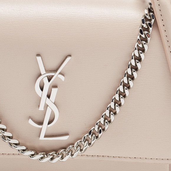 Saint Laurent Light Pink Leather Sunset Wallet On Chain - Picture 5 of 8